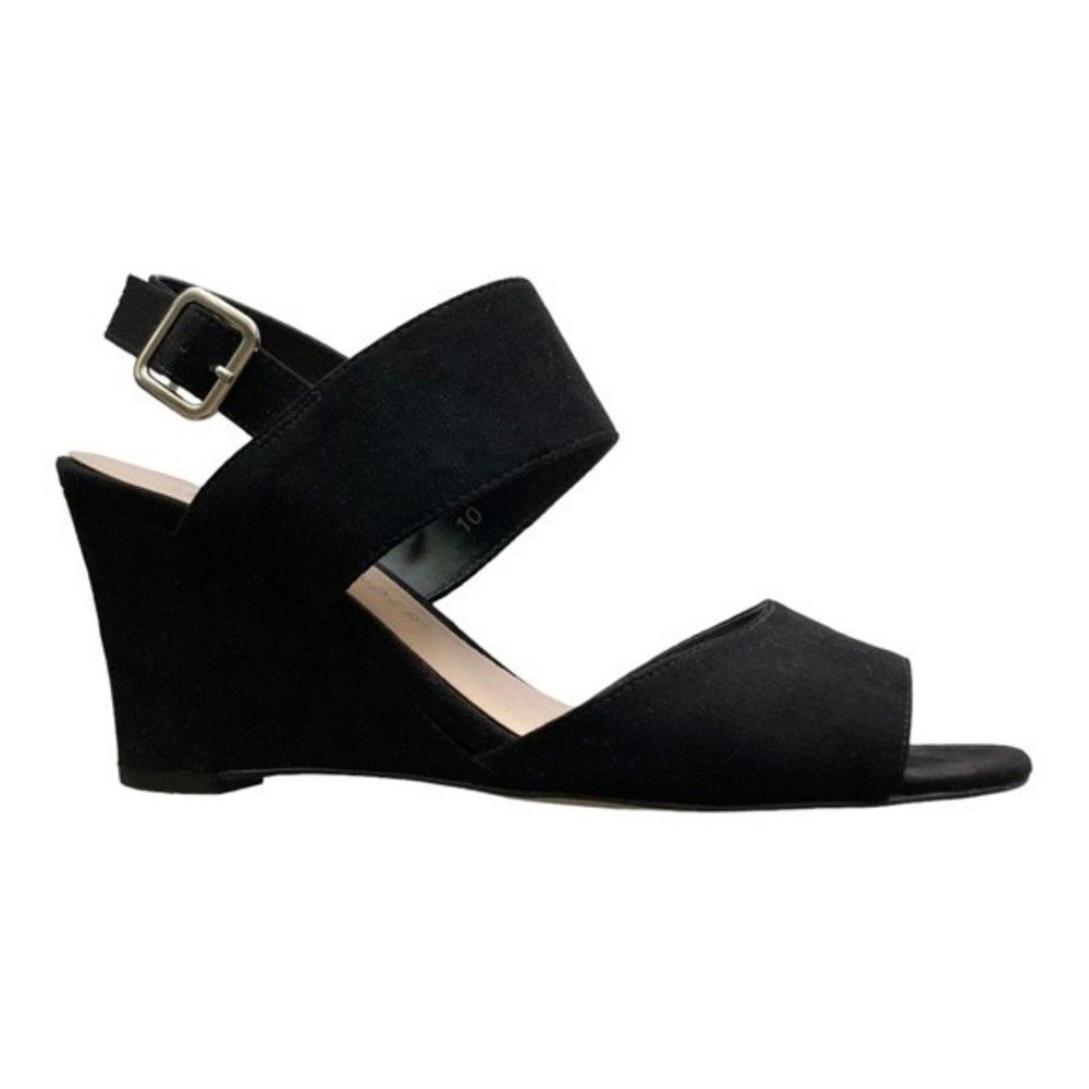 Athena Alexander Black Wedge Sandals - Picture 6 of 9